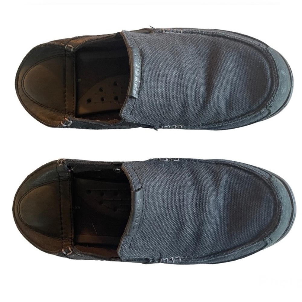 CROCS black fabric shoes w/ bendable heel/ M8/ L10